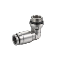 Raccordo a L push-in Filetto maschio in ottone, nichelato, 6