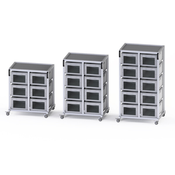 HC Systemwagen Mit Euroboxen – Höhe 175 Cm, Eurokasten-Wagen, Rollwagen – Modular, Made In Germany