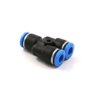 Connecteur pneumatique en Y 6 mm plastique