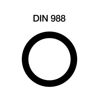 Spessori DIN988, 3x6, 0,1, acciaio - grezzo, 1 pezzo