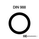 Rondelle dajustage DIN988, 25x35, 0,3, acier - Nu, 10 pièces