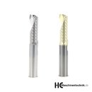 Solid carbide single flute end mill for aluminum, d=1.5 mm, L=5mm (A), ZrN