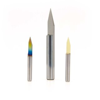 Solid carbide graver , 10° , W=0.1 mm, D=3.175 mm , Blank