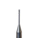 Solid carbide end mill with relief grinding