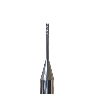 Solid carbide end mill with relief grinding , D=1.5 mm , C (10) , Z=3