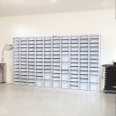 System shelving with Euroboxes H=200 cm