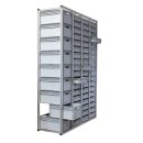 System shelving with Euroboxes H=200 cm