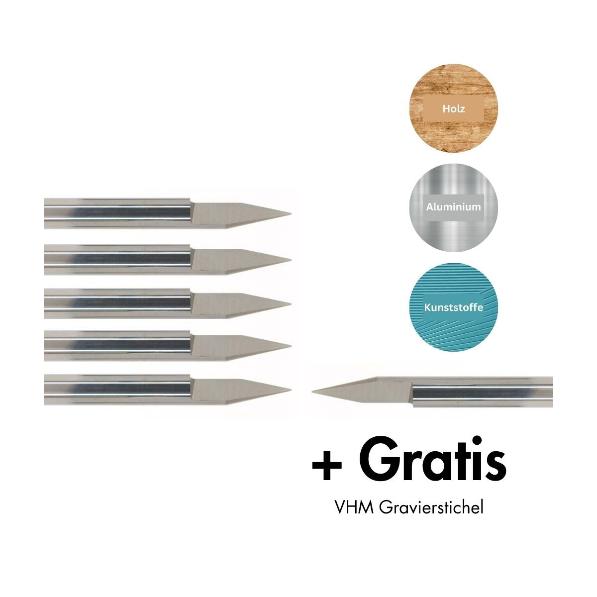 Graveerstift twee snijder 45°x 0,2 x 4mm