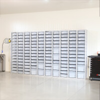 Systemregal mit Euroboxen H=202 cm, 1 Spalte, Boxen 40 x 30 