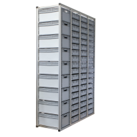 Systemregal mit Euroboxen H=202 cm, 1 Spalte, Boxen 40 x 30 