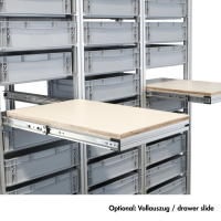 Systemregal mit Euroboxen H=202 cm, 1 Spalte, Boxen 40 x 30 