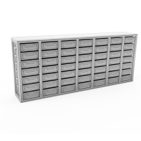 System-Sideboard mit Euroboxen H=105 cm und H